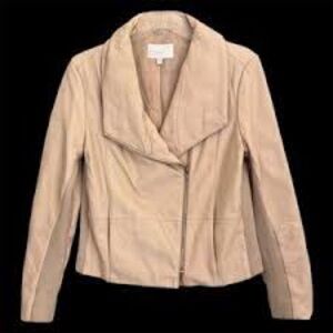 Walter Baker Blush Leather Moto Jacket Asymmetrical Zip Size M